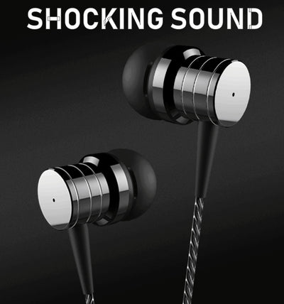 Super Bass In-Ear Kopfhörer Earphone mit Mikrofon PTM P15 Headset schwarz