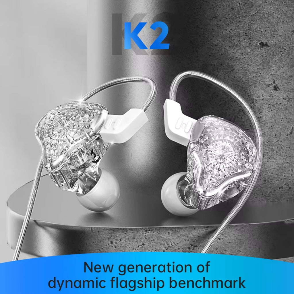 Kristallfarbenes 3K K2 HD In-Ear-Headset