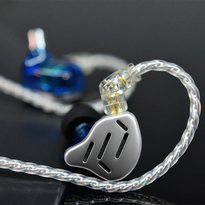 KZ ZAX Premium High-End Professional 16 Treiber HiFi In-Ear Kopfhörer Mic Silber