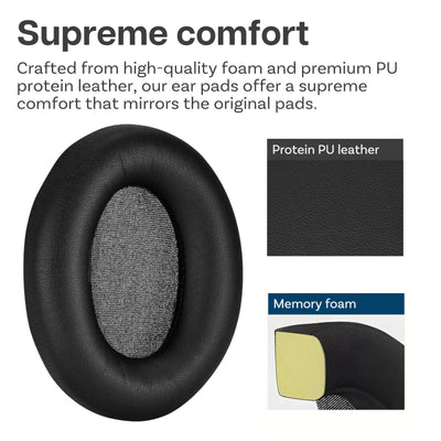 Ohrpolster für SONY WH-1000XM4 Schwarz Kopfhörer (WH1000XM4) Headphones