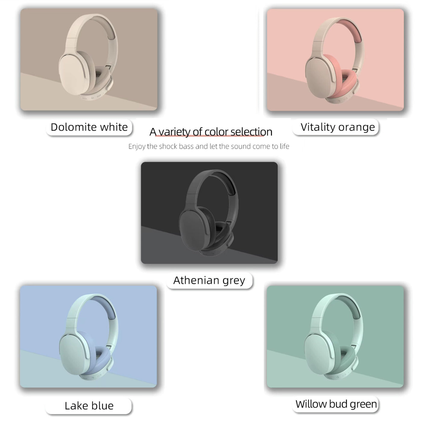 Wireless Bluetooth 5.3 Kopfhörer Bass Over Ear Hifi Stereo Headset True Sport