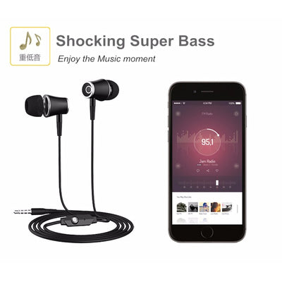 Langsdom R21 In-Ear Kopfhörer Headset Schwarz Ohrhörer Superbass