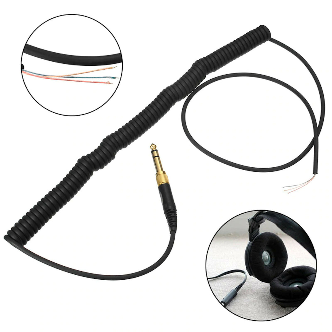 Audio Kopfhörer Spiral Kabel für Beyerdynamic DT 770 770Pro 990 990Pro