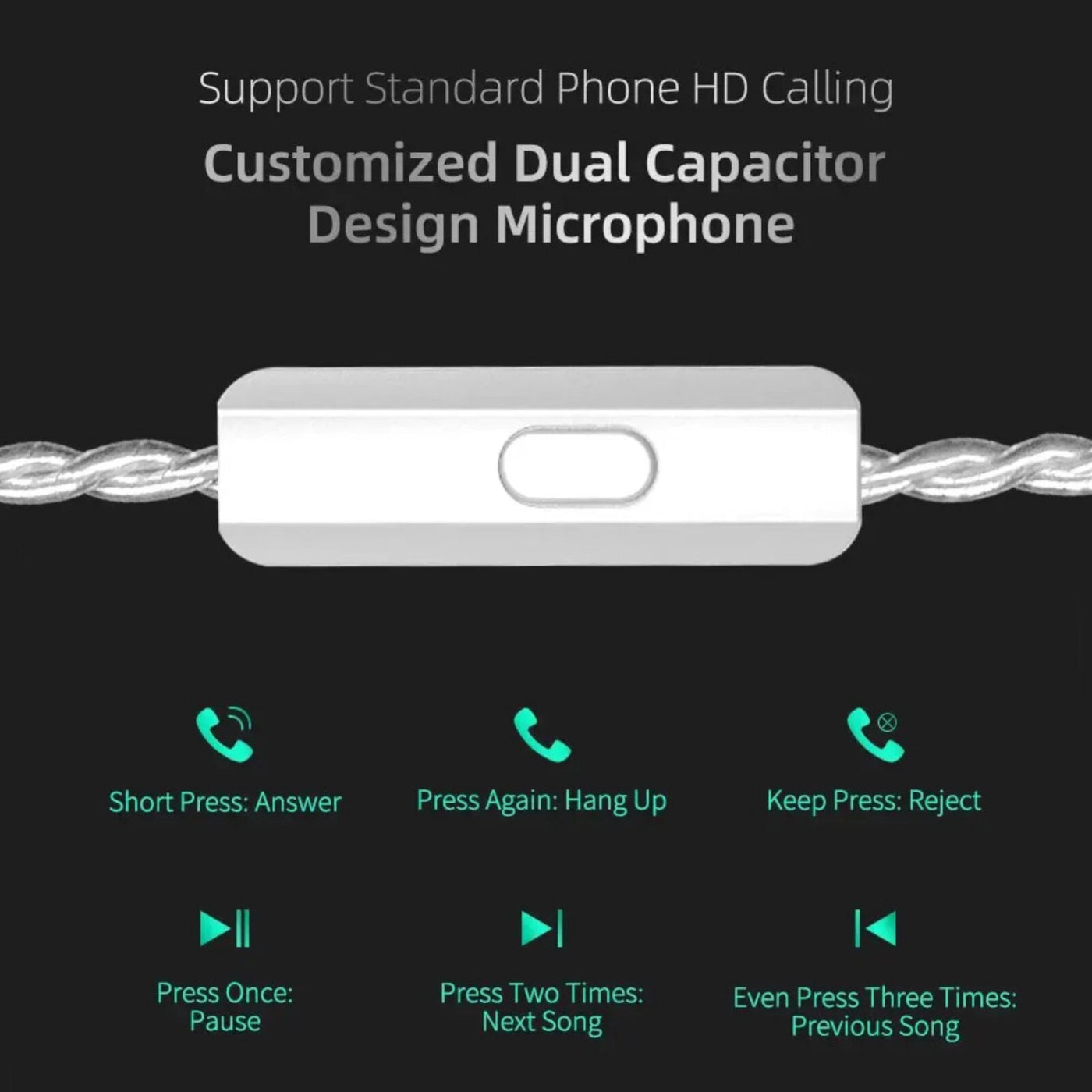 High-End In Ear Kopfhörer KZ ZSTx Pro Mic Black Messing In-Ear Premium Ohrhörer