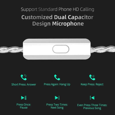 High-End In Ear Kopfhörer KZ ZSTx Pro Mic Black Messing In-Ear Premium Ohrhörer