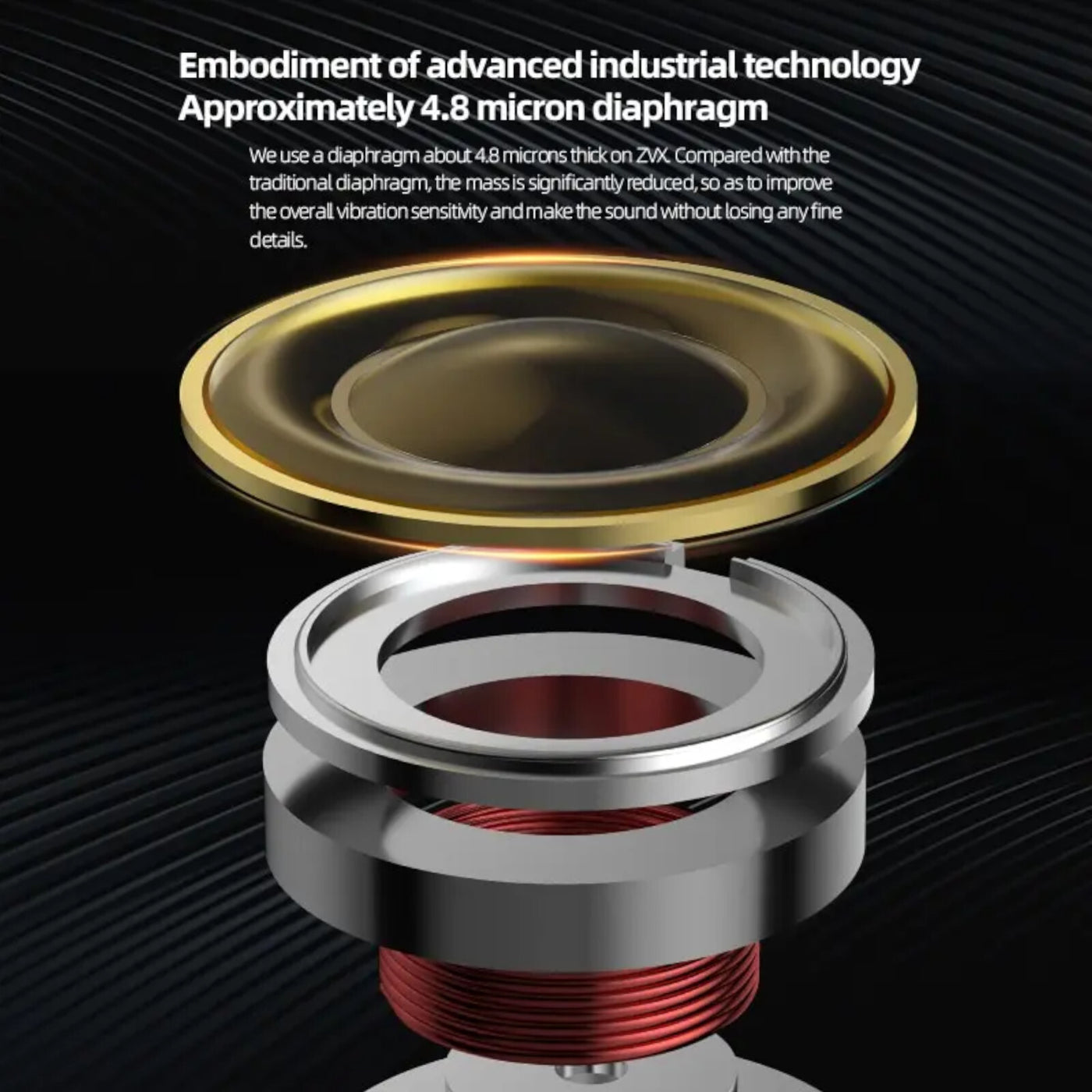 100% Original KZ ZVX High-End Professional HiFi In-Ear Kopfhörer Schwarz