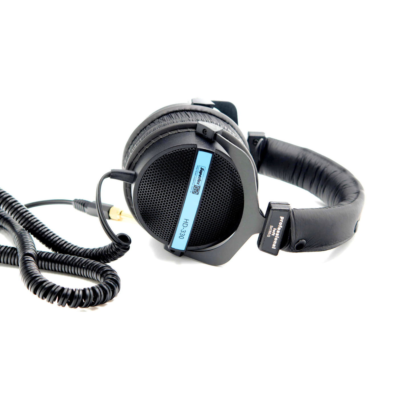 Superlux HD330 Stereo Kopfhörer Schwarz Silber mit Zubehör 6.3 mm Adapter Neu