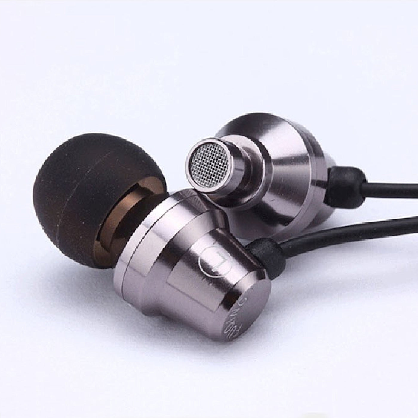 Mega Bass In-Ear Kopfhörer Headset MX1 in PU-Hardcase gunmetal-schwarz