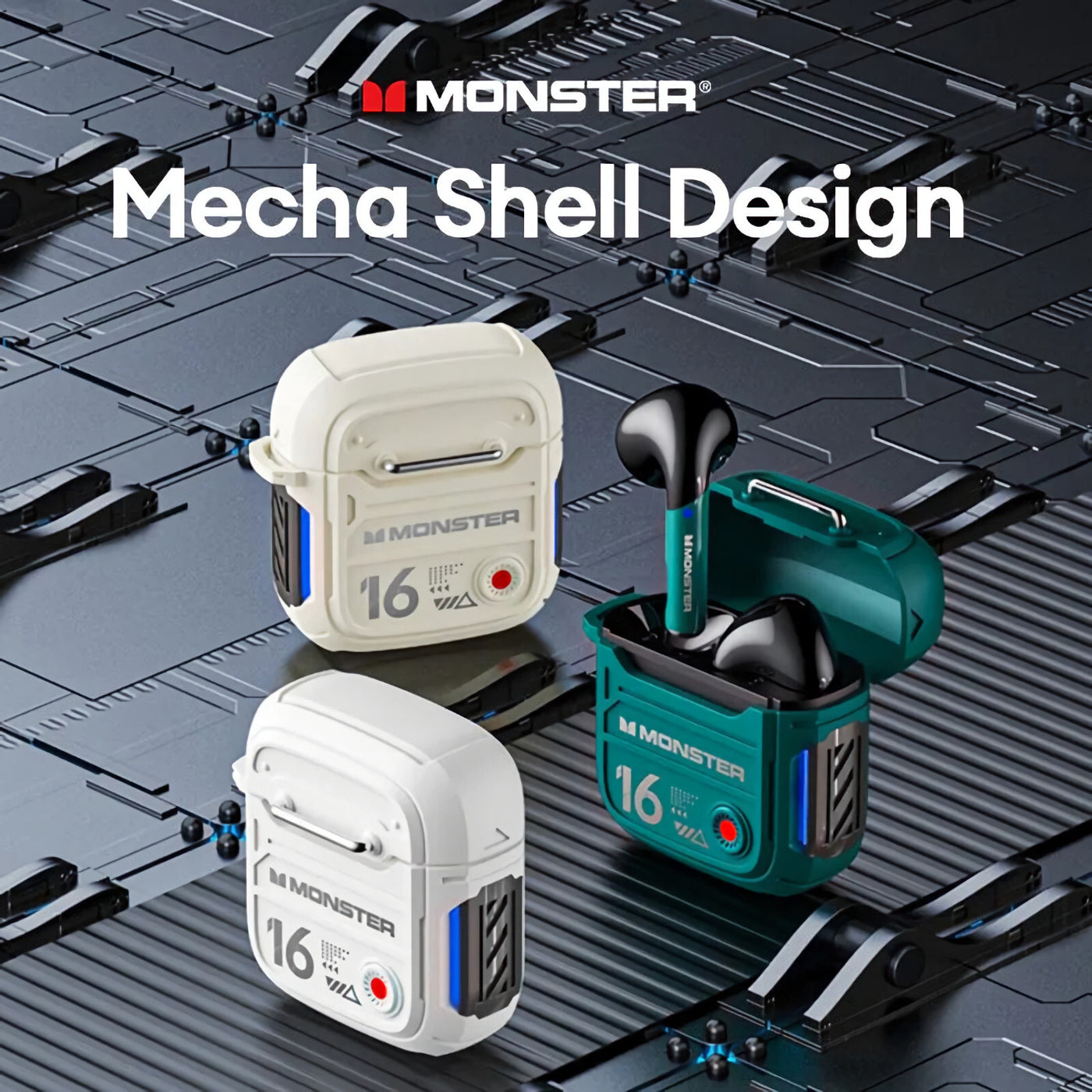 Monster Airmars XKT16 Bluetooth Earphones Wireless Headphones Earbuds