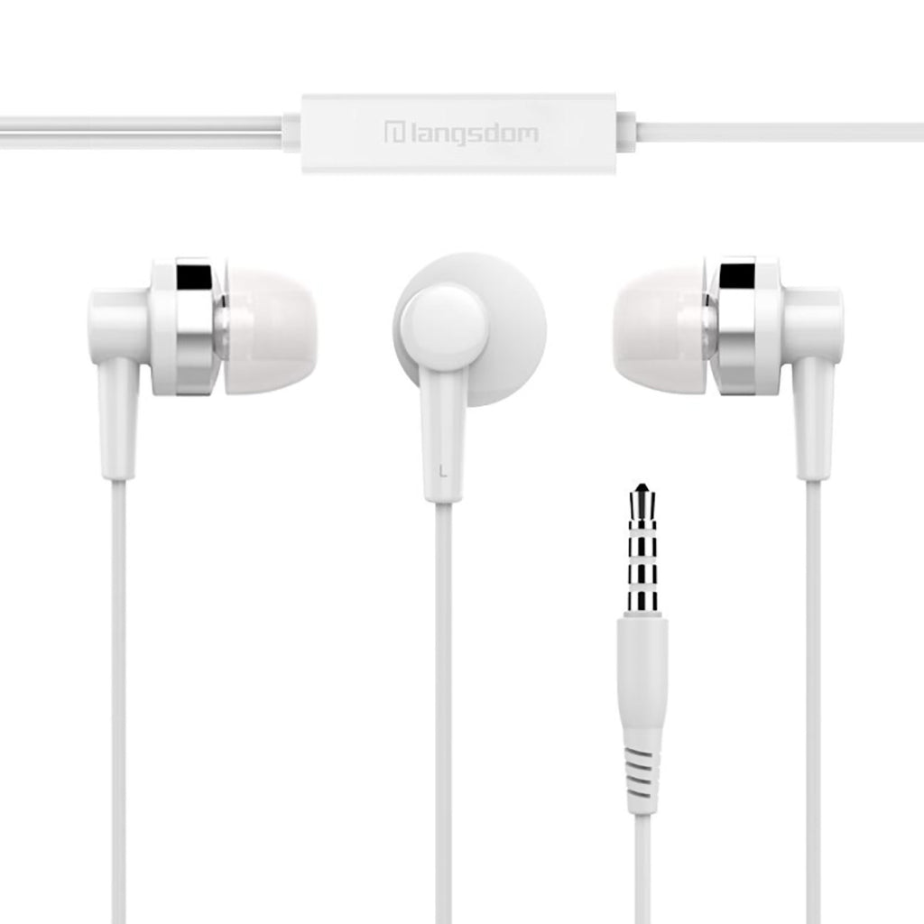 Weißes Langsdom JD89 In-Ear-Headset