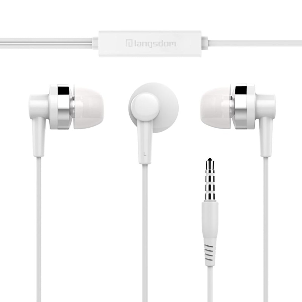 Weißes Langsdom JD89 In-Ear-Headset