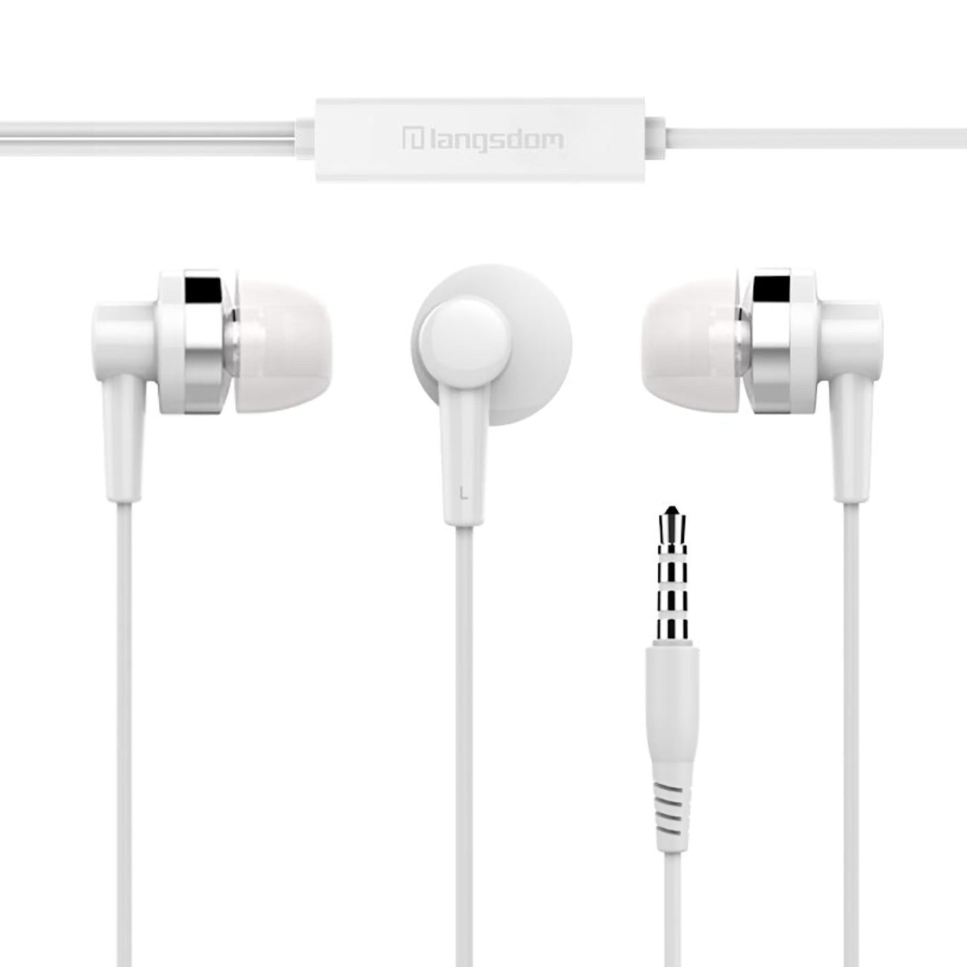 In-Ear Headset JD89 Weiss Kopfhörer Earphone Bass für Samsung Xiaomi LG HTC