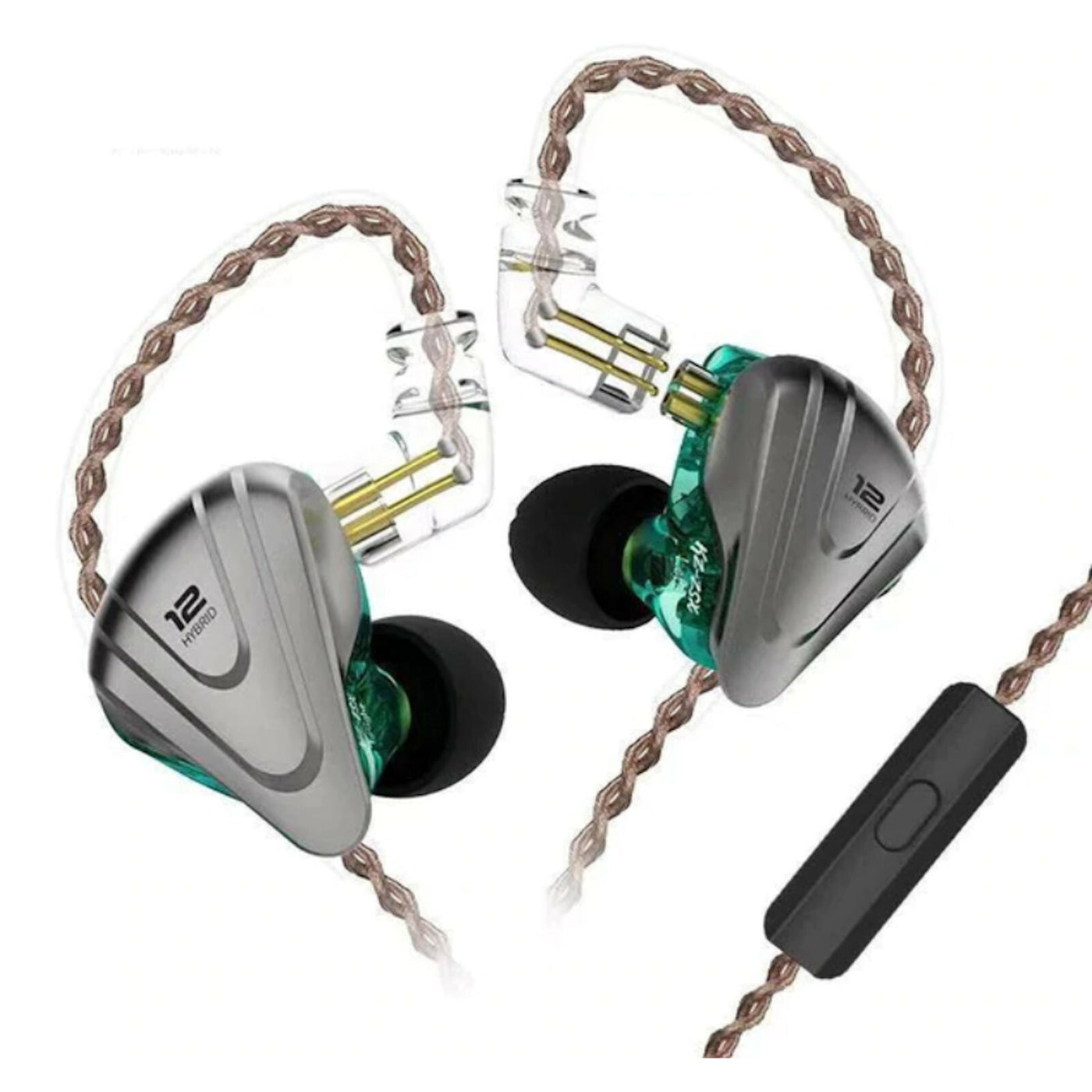 KZ ZSX Premium High-End Pro 12 Treiber HiFi In-Ear Kopfhörer Headset Cyan Grün