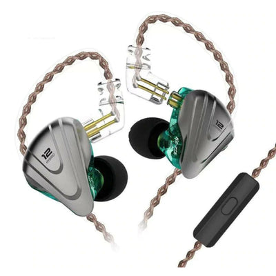 KZ ZSX Premium High-End Pro 12 Treiber HiFi In-Ear Kopfhörer Headset Cyan Grün