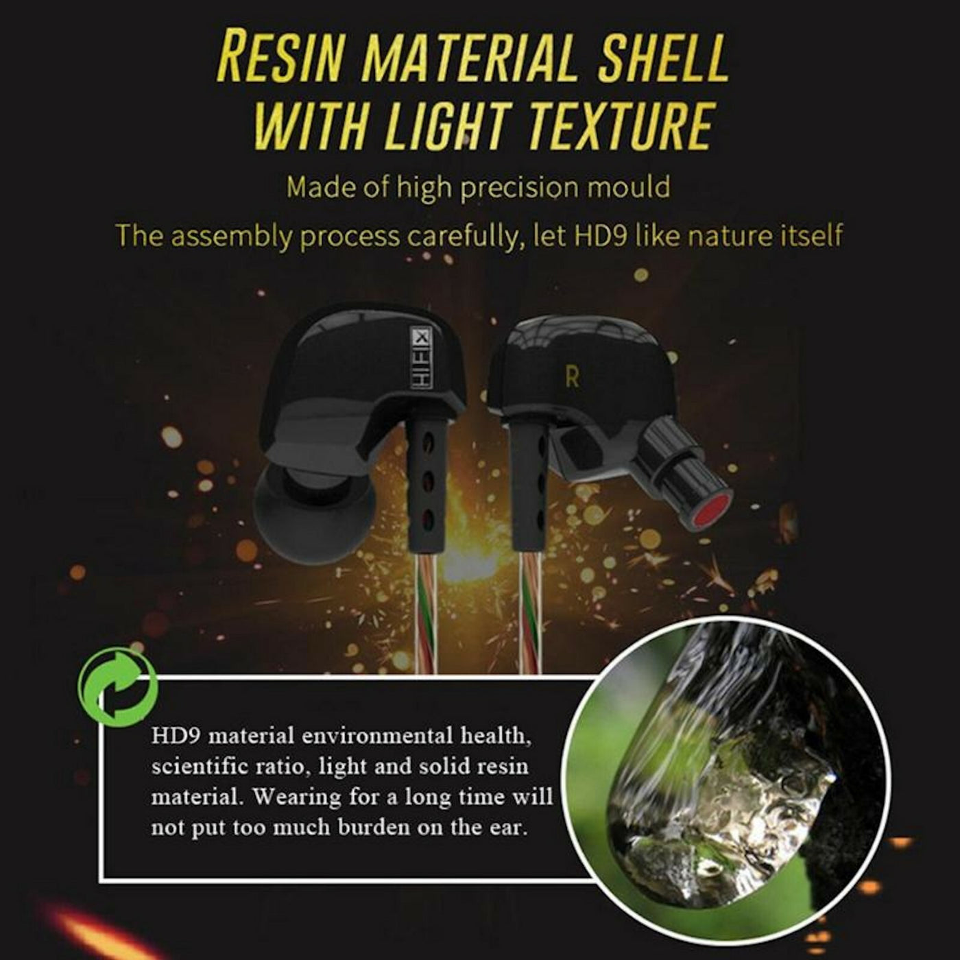 KZ HD9 Hi-Fi In-Ear Ohrhörer Premium Super Bass Sound, Earphone weiss