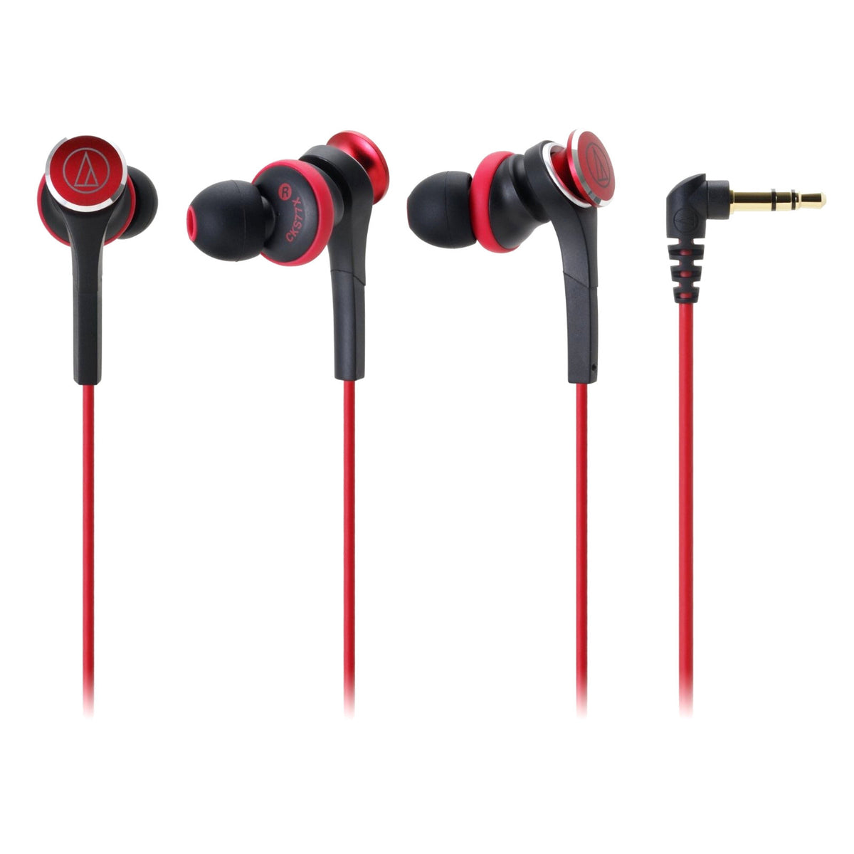 Rote Audio-Technica ATH-CKS77X Solid-Bass In-Ear-Kopfhörer