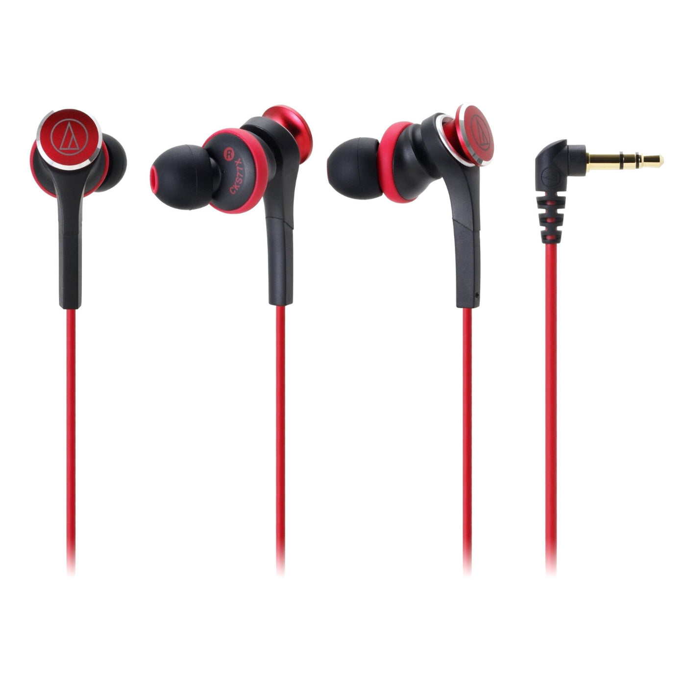 Audio Technica ATH-CKS77X Rot Kopfhörer In-Ear Headphone Earphone, viel Zubehör