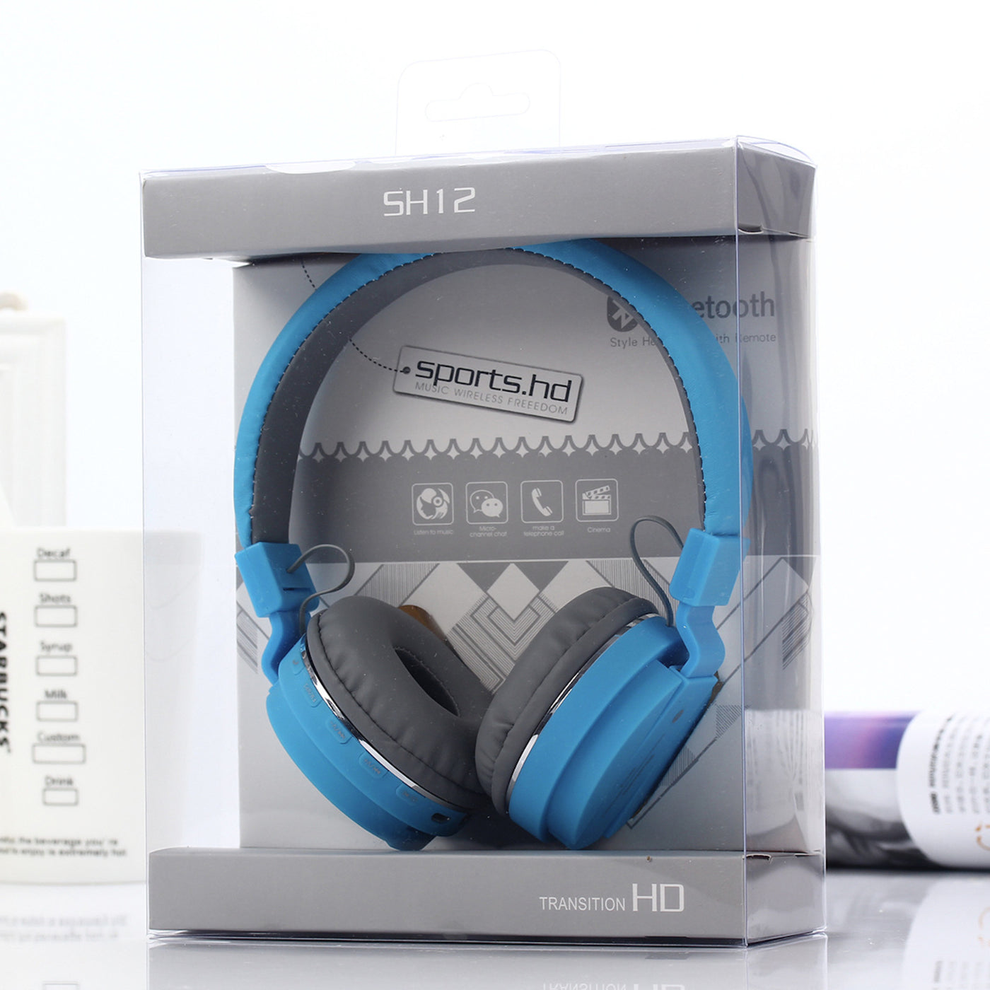 Bluetooth Kopfhörer/Headset SH12 Wireless Headphone TF-Karte 3.5 mm viele Farben