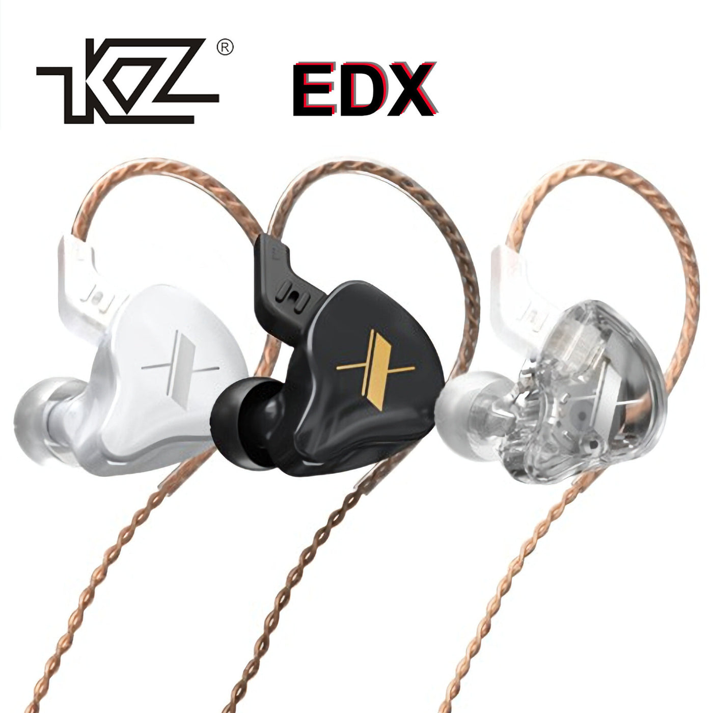 KZ EDX High-End Professional HiFi In-Ear Kopfhörer Headset Schwarz Weiß Kristall
