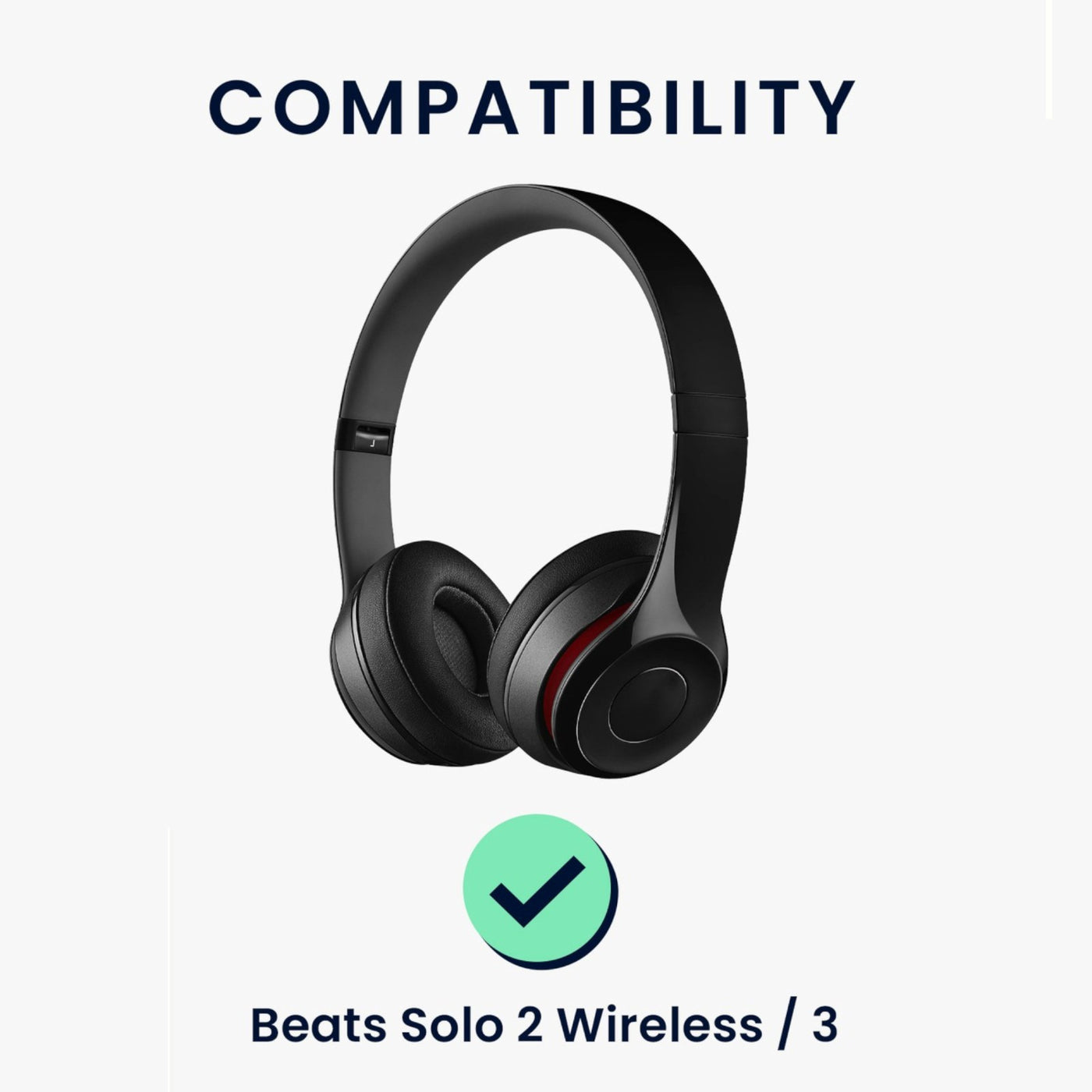 Ersatz Ohrpolster für Beats by Dr. Dre Solo 2 und Solo 3 Wireless Kunstleder