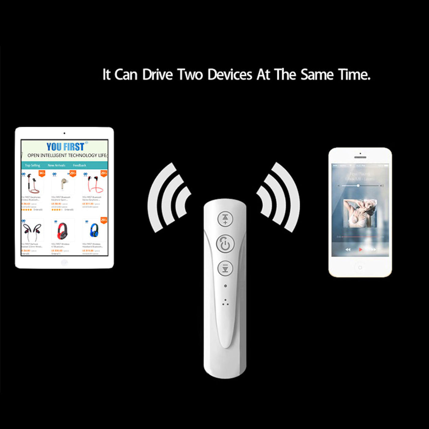 Mini Audio Bluetooth v4.2 Wireless Empfänger Musik Receiver Adapter 3.5mm AUX