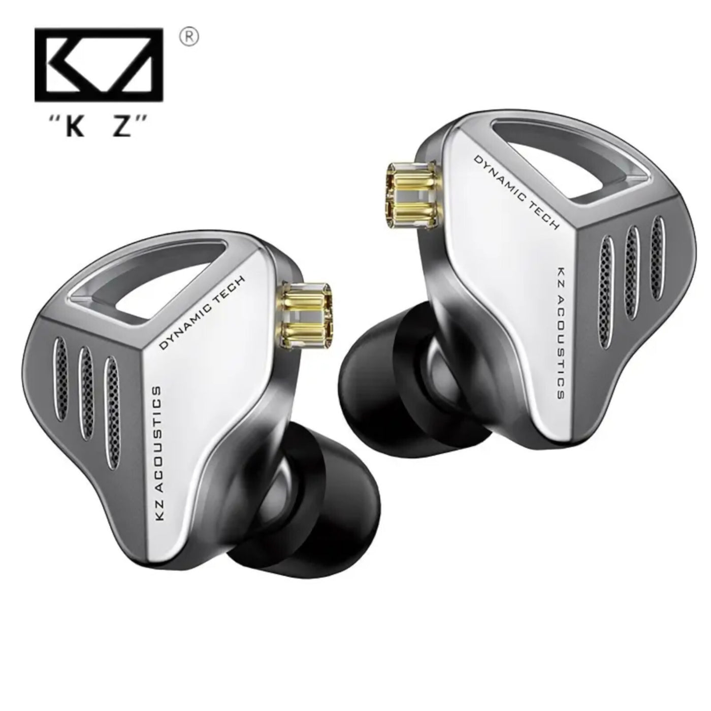 100% Original KZ ZVX High-End Professional HiFi In-Ear Kopfhörer Silber
