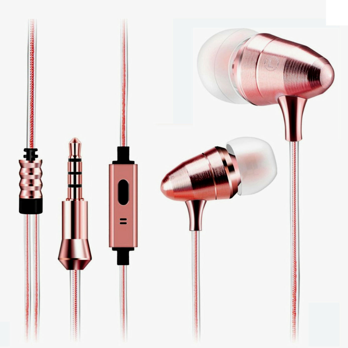 Super Bass In-Ear Kopfhörer KZ X6 HS Rosa High-End Headset Headphones PU Case