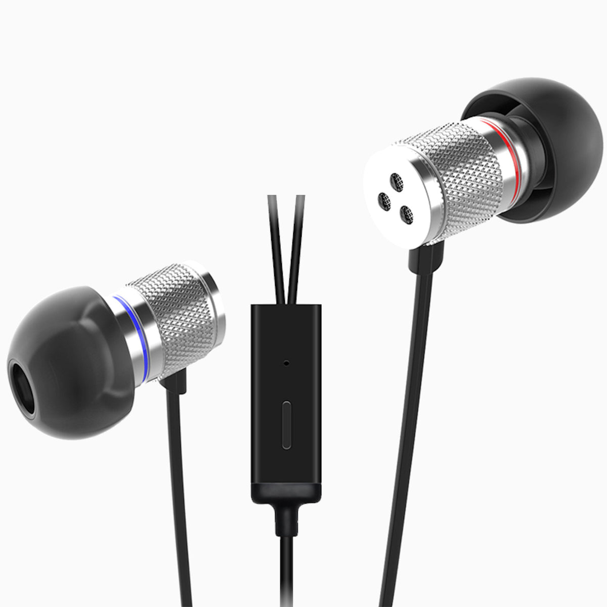 Silbernes KZ HDS3 In-Ear-Headset mit Hardcase