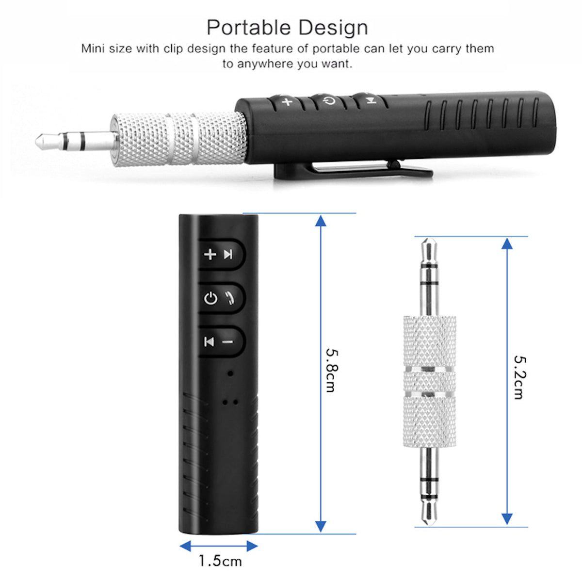 Mini Bluetooth Audio-Empfänger mit 3,5-mm-AUX