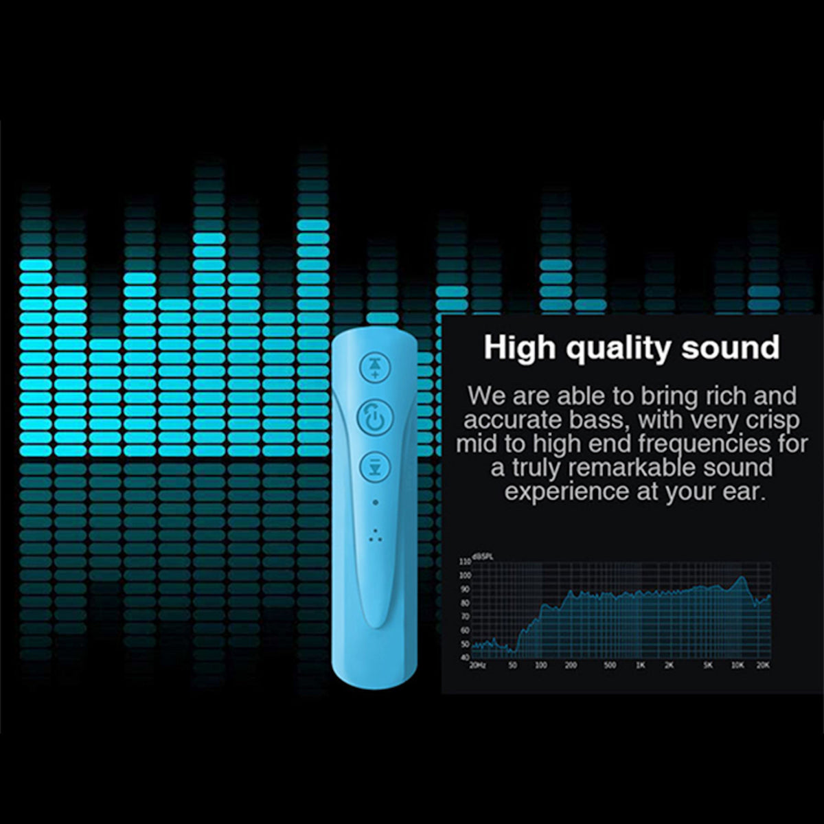 Kompakter Bluetooth-4.2-Audioempfänger mit 3,5-mm-AUX