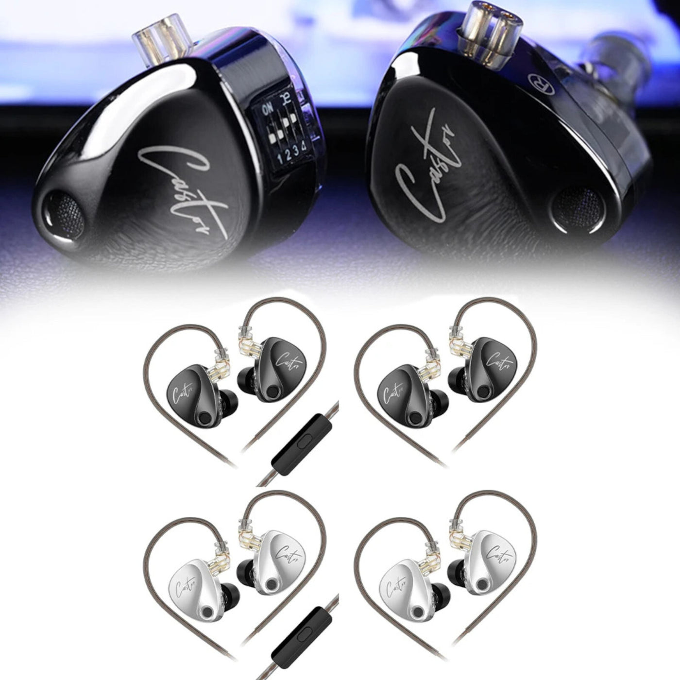 KZ Castor Premium High-End Professional In-Ear Kopfhörer Einstellbarer Bass