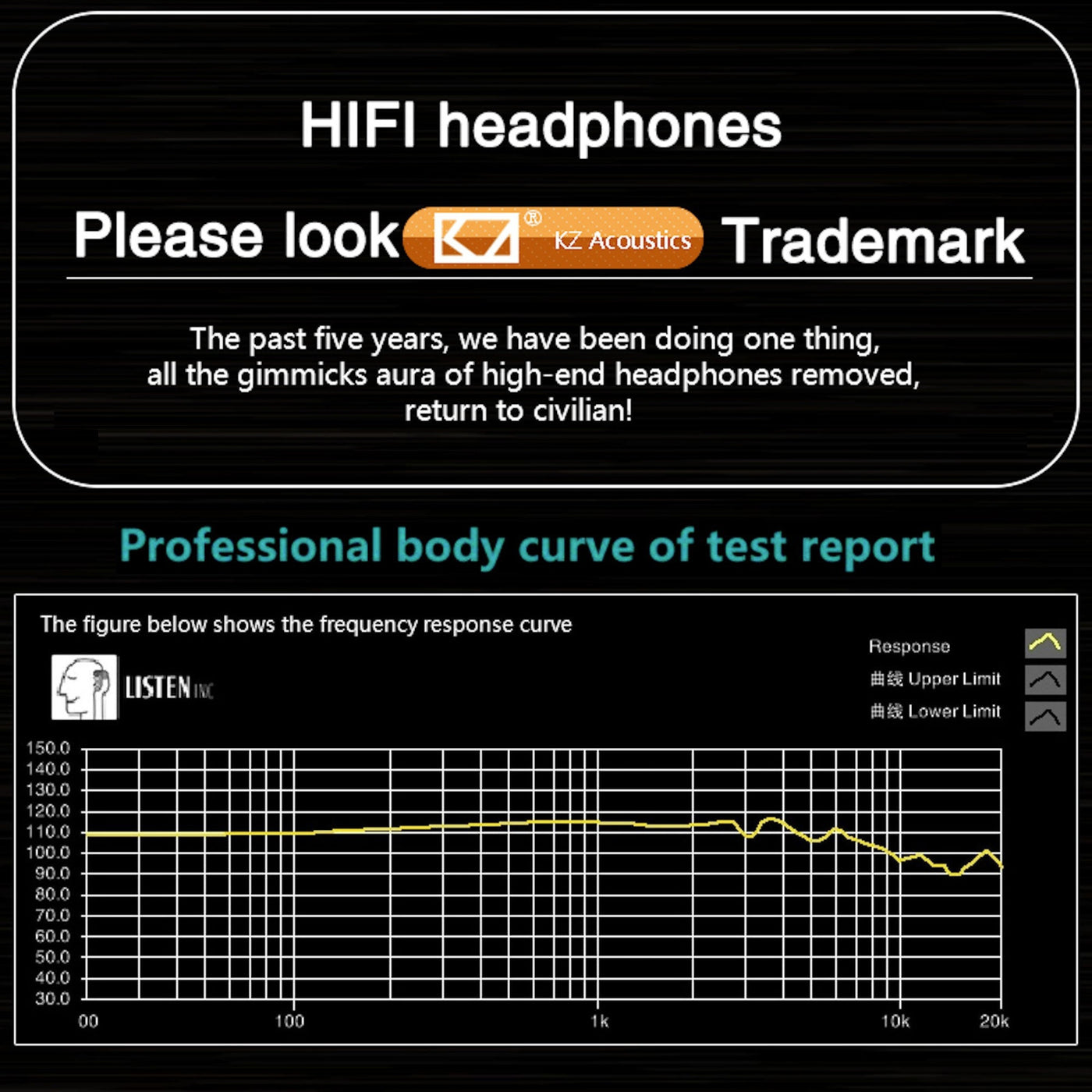 High-End Headset Kopfhörer KZ ED2 HS Professional Gunmetal In-Ear in PU Hardcase