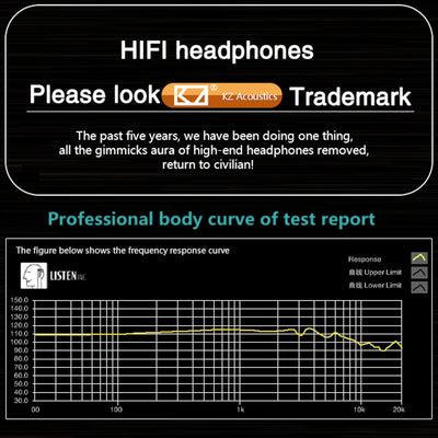 High-End Headset Kopfhörer KZ ED2 HS Professional Gunmetal In-Ear in PU Hardcase