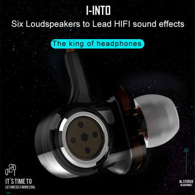 High-End In-Ear Headset 3 Unit Drive Professional HiFi Kopfhörer Micro i8