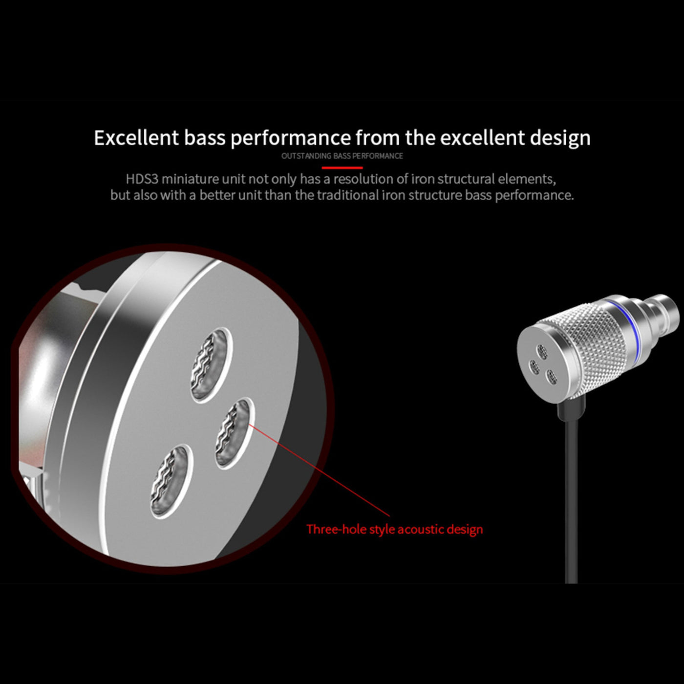 High-End Headset Kopfhörer KZ HDS3 Professional Silber In-Ear in PU Hardcase