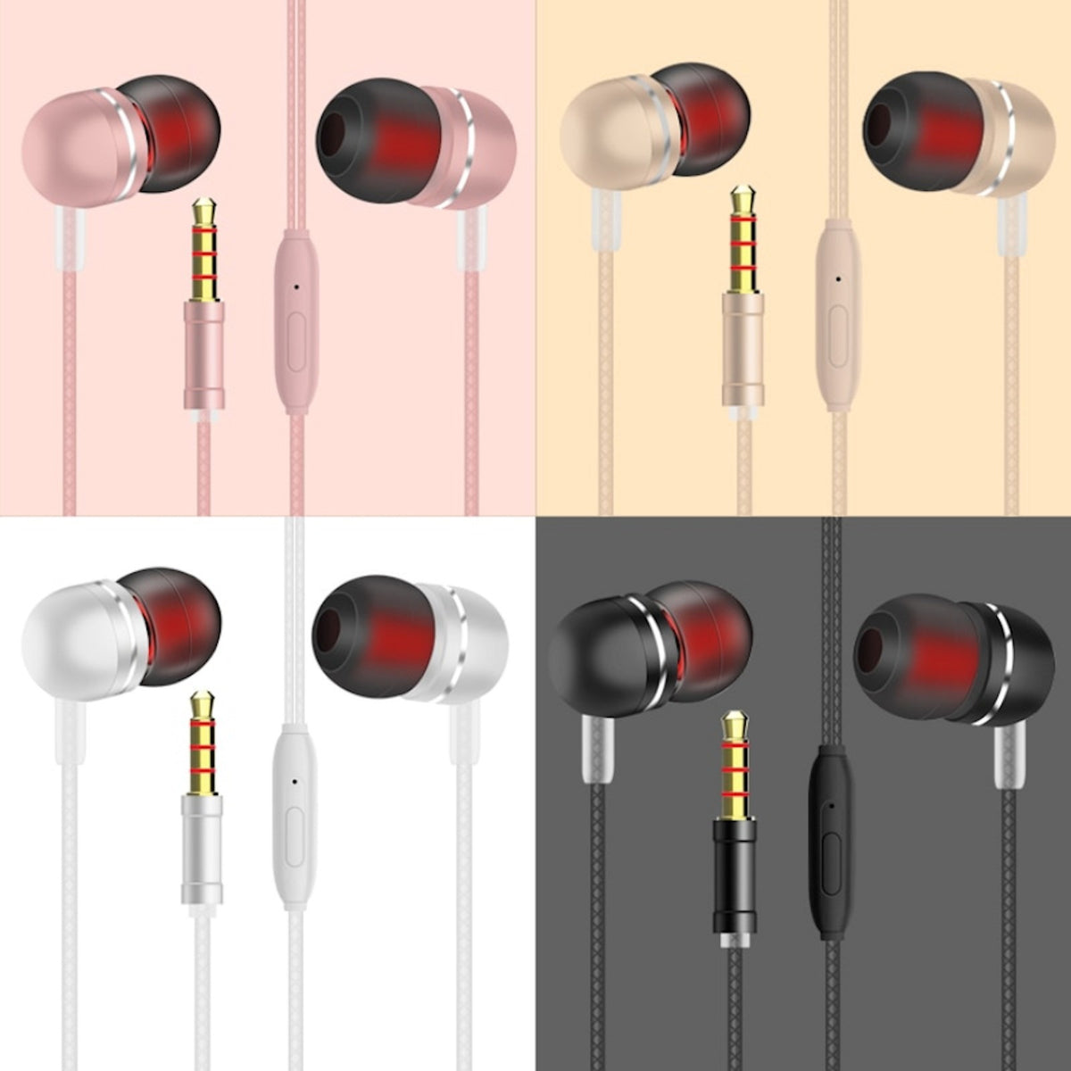 3K V13 In-Ear-Kopfhörer mit Mikrofon und PU-Tasche