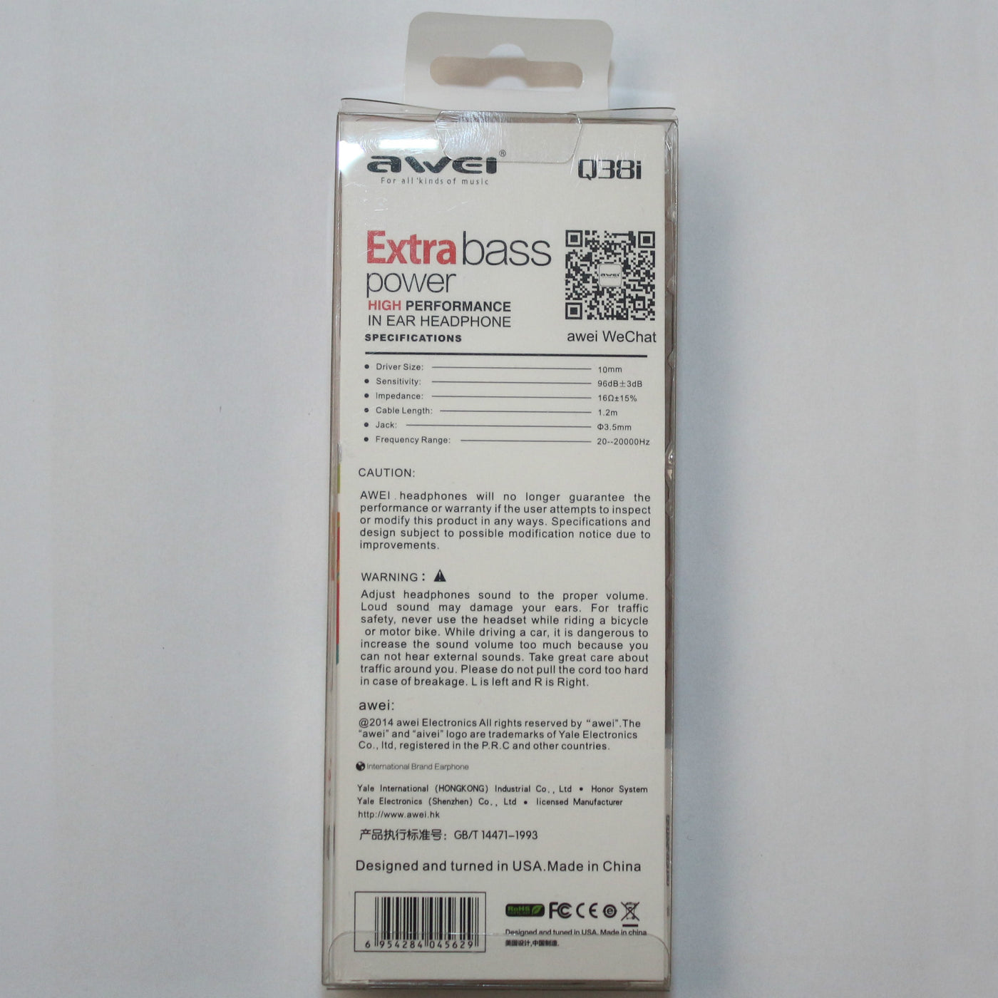 Awei Q38i High End Extrabass High Performance In-Ear Ohrhörer Earphone Headphone