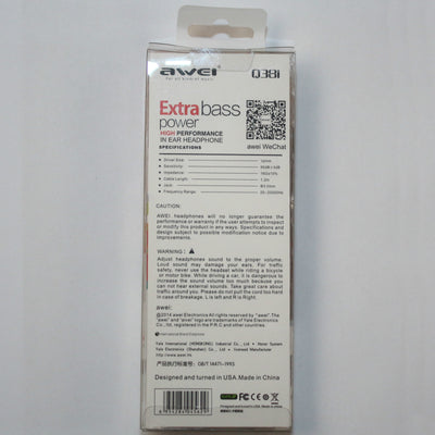 Awei Q38i High End Extrabass High Performance In-Ear Ohrhörer Earphone Headphone