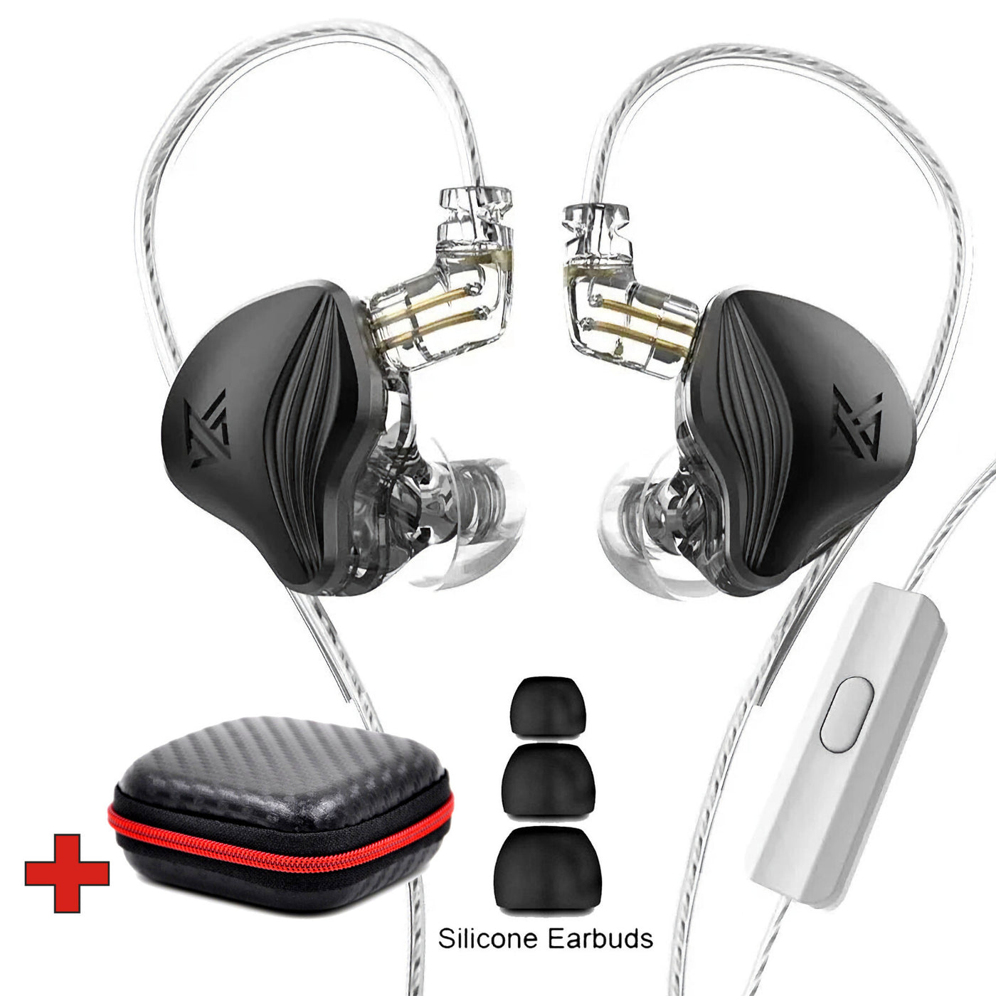 KZ ZEX Premium High-End Pro 3 Treiber HiFi In-Ear Kopfhörer Headset Schwarz