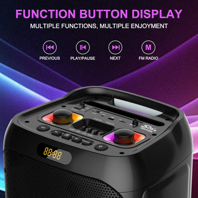 Partybox Sing-E ZQS10209 beleuchtete Lautsprecherbox 1800W Mic Bluetooth USB TWS