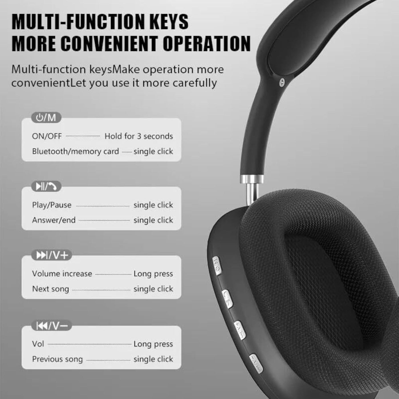 Wireless Bluetooth 5.1 Kopfhörer P9 Pro Over Ear Stereo Headset
