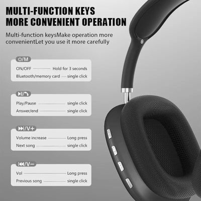 Wireless Bluetooth 5.1 Kopfhörer P9 Pro Over Ear Stereo Headset