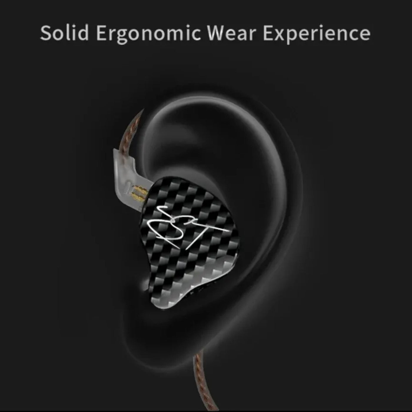 High-End In Ear Kopfhörer KZ ZST Pro Purple Blue In-Ear Premium Ohrhörer