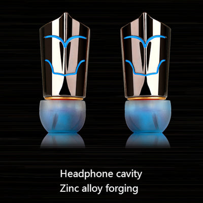 High-End Headset Kopfhörer KZ ED8 HS Pro Schwarz-Blau In-Ear Ohrhörer