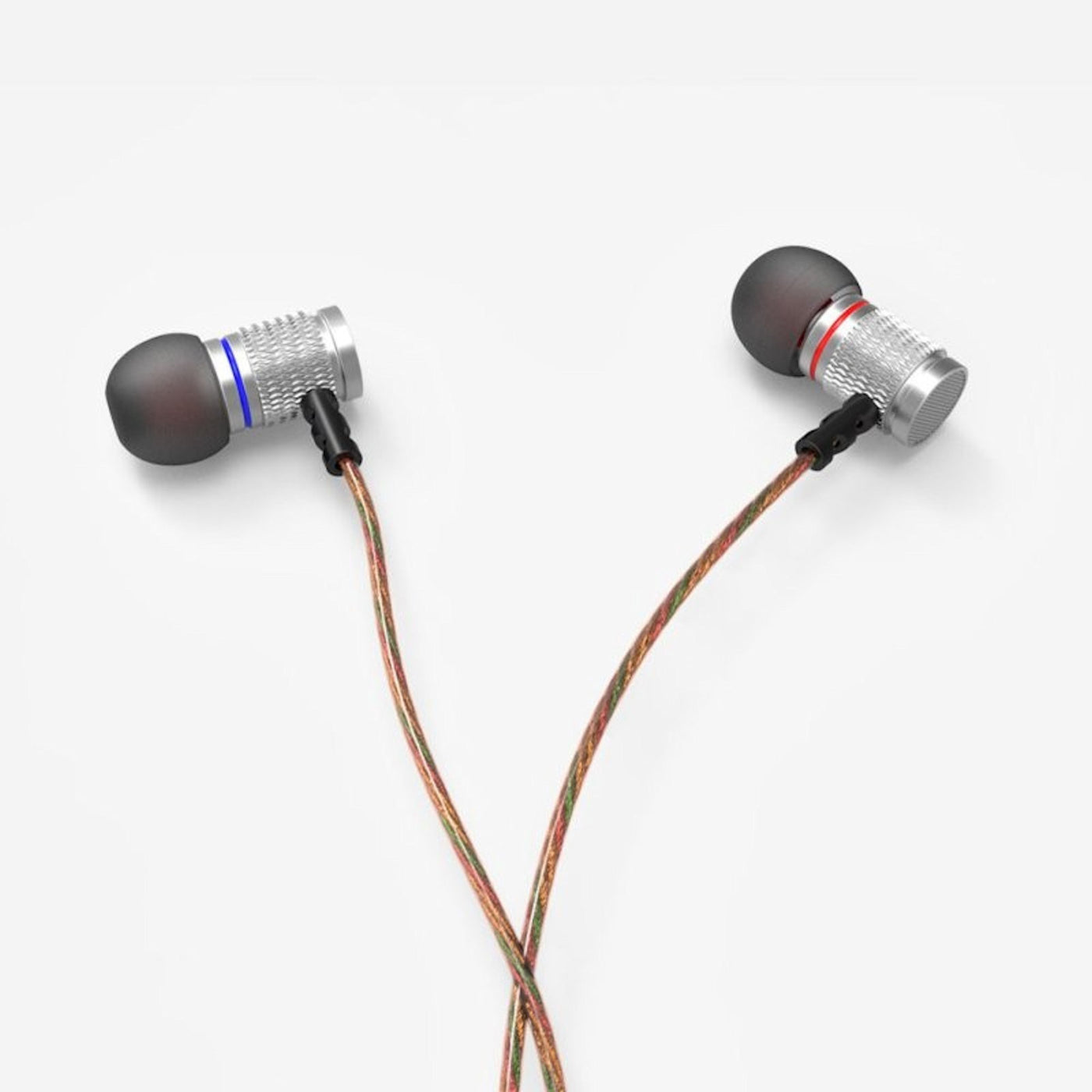 High-End Headset Kopfhörer KZ ED2 HS Professional Silber In-Ear in PU Hardcase