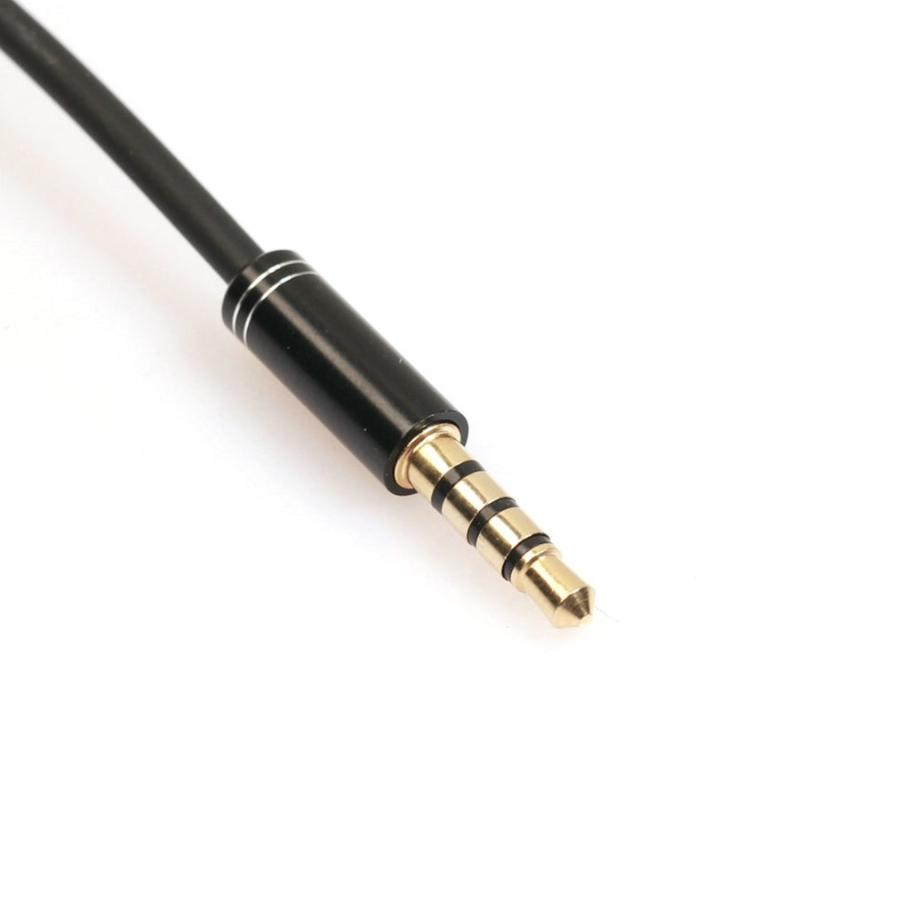 Schwarzer 3,5-mm-Kopfhörer-Splitter auf zwei Buchsen