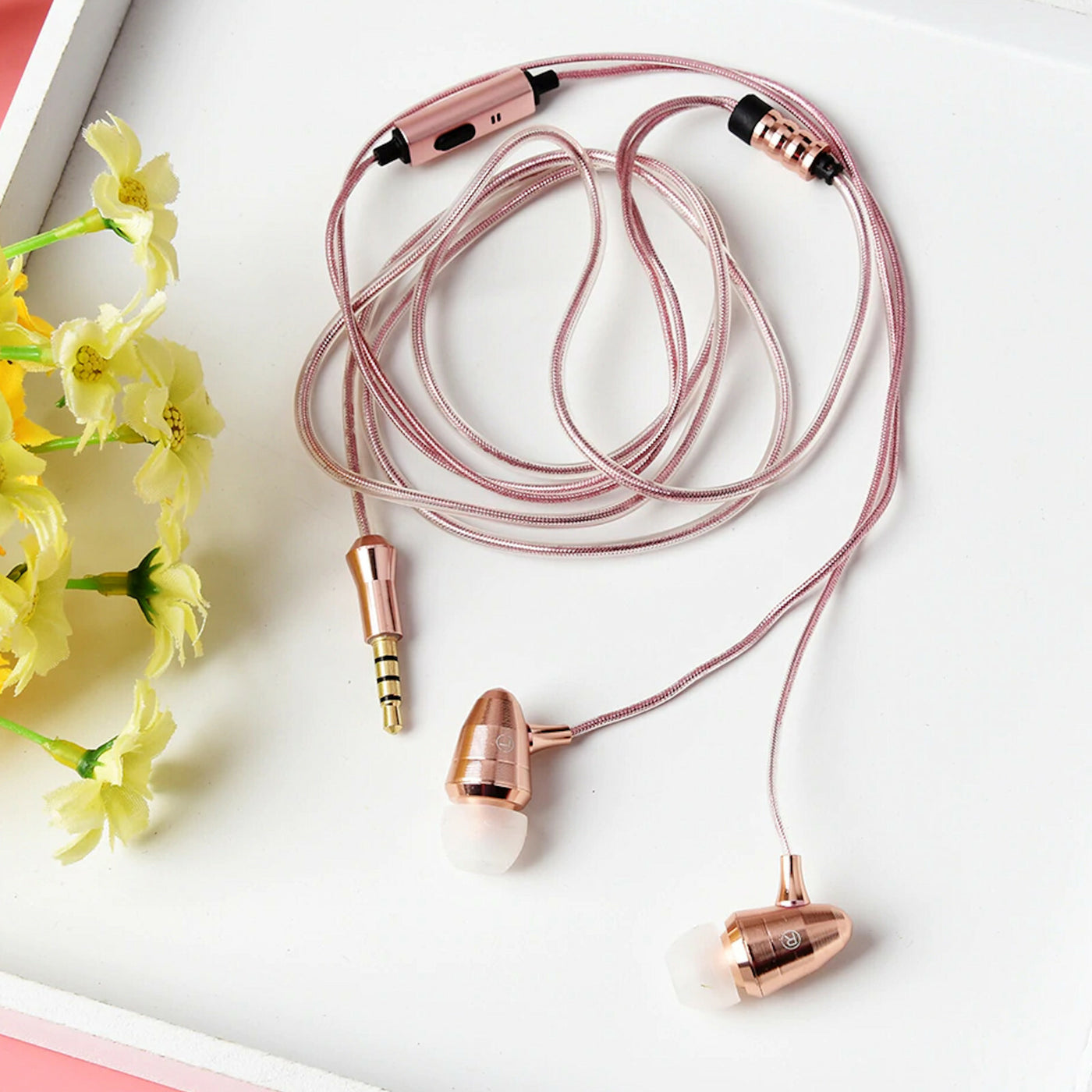 Super Bass In-Ear Kopfhörer KZ X6 HS Rosa High-End Headset Headphones PU Case