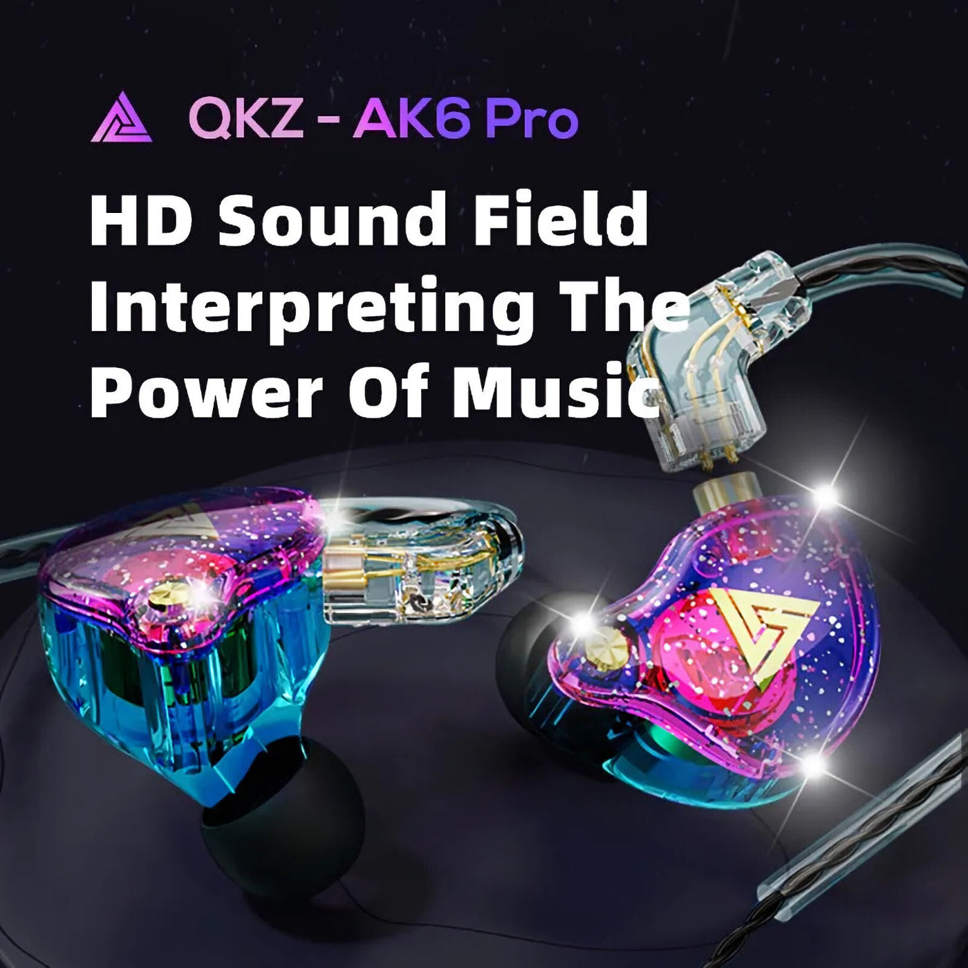 Premium Headset Kopfhörer QKZ-AK6 Pro HiFi In-Ear-Headset Ohrhörer + Hardcase