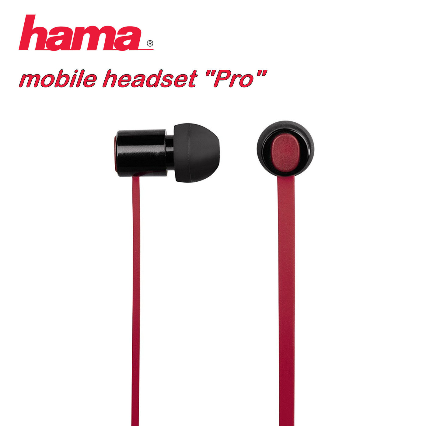 12 x hama mobile Pro Headset Kopfhörer Schwarz Rot - Restposten Sonderposten