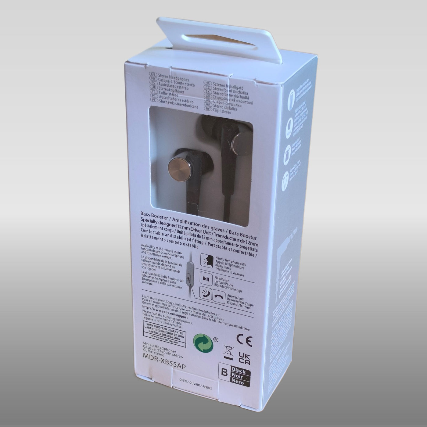 Sony MDR-XB55AP Extrabass Headset - Schwarz